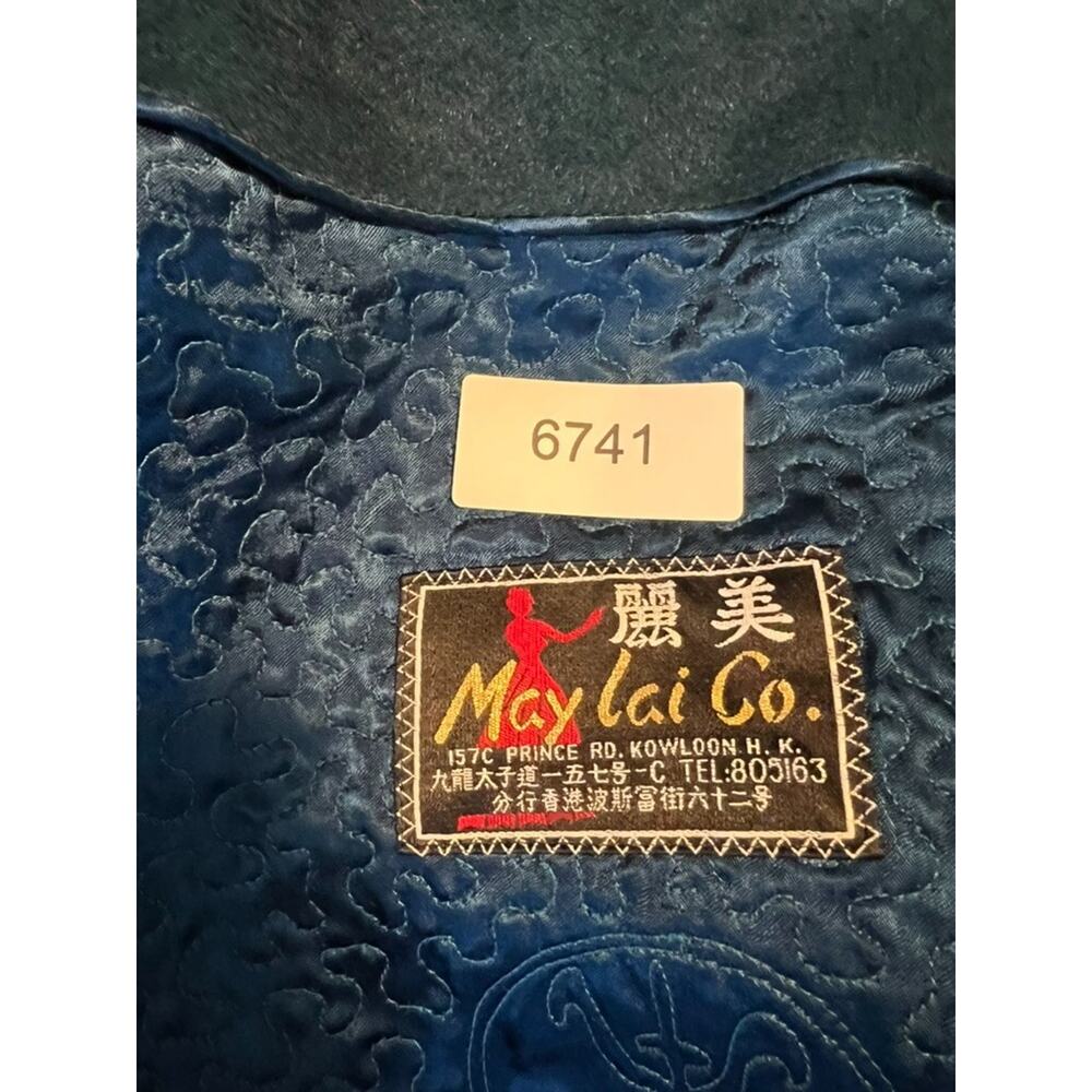May Lai Co Overcoat Womens S-M Blue Wool Single Breasted Two Button Notch Lapel - Picture 11 of 16
